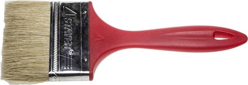 Кисть флейцевая STAYER UNIVERSAL-EURO 100 мм плоская, светлая натуральная щетина 0108-100