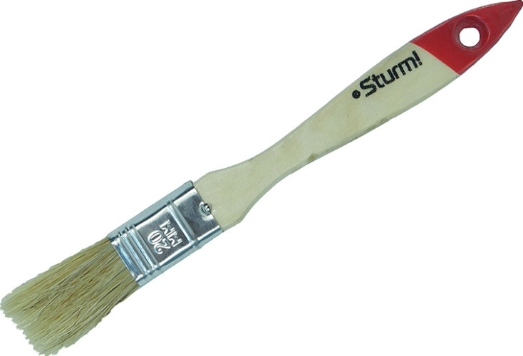 Кисть флейцевая Sturm 9040-21-020 3/4" (20мм), натуральная щетина, деревянная ручка