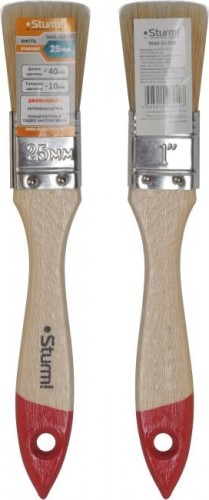 Кисть флейцевая Sturm 9040-21-025 1" (25мм), натуральная щетина, деревянная ручка - изображение 2