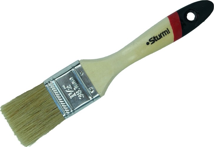 Кисть флейцевая Sturm 9040-22-038 1,5" (38мм), натуральная щетина, деревянная ручка