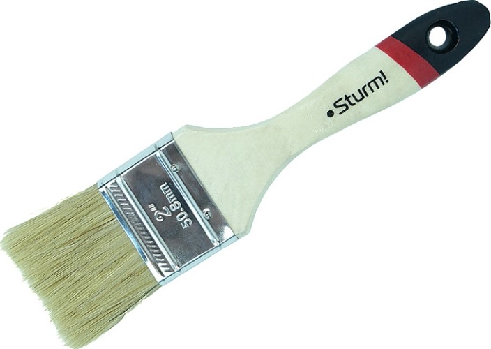 Кисть флейцевая Sturm 9040-22-050 2" (50мм), натуральная щетина, деревянная ручка
