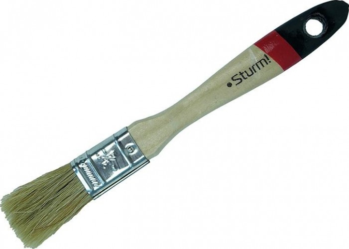 Кисть флейцевая Sturm 9040-22-020 3/4" (20мм), натуральная щетина, деревянная ручка - изображение 2