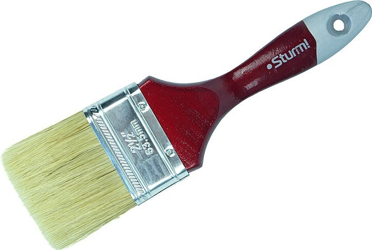 Кисть флейцевая Sturm 9040-23-063 2,5" (63мм), натуральная щетина, деревянная ручка