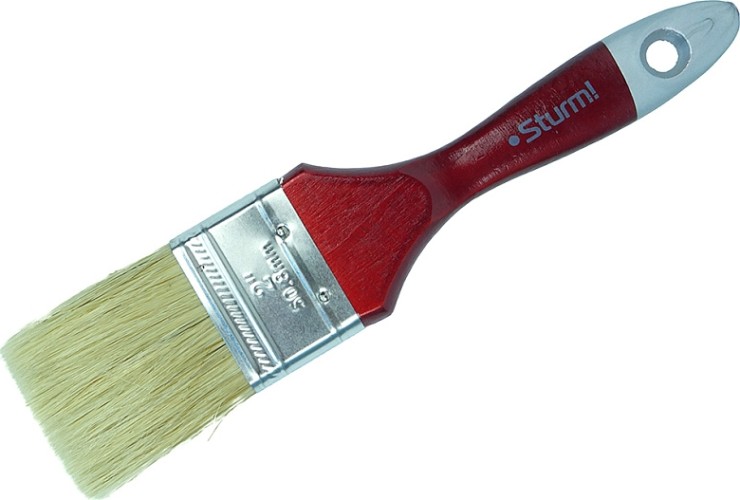 Кисть флейцевая Sturm 9040-23-050 2" (50мм), натуральная щетина, деревянная ручка