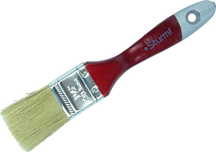Кисть флейцевая Sturm 9040-23-038 1,5" (38мм), натуральная щетина, деревянная ручка