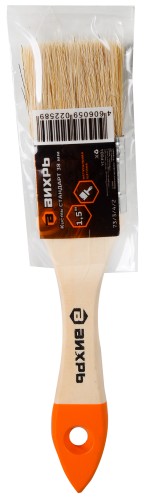 Кисть флейцевая ВИХРЬ 38 мм 1,5'' стандарт натуральная щетина 73/3/4/2 - изображение 3