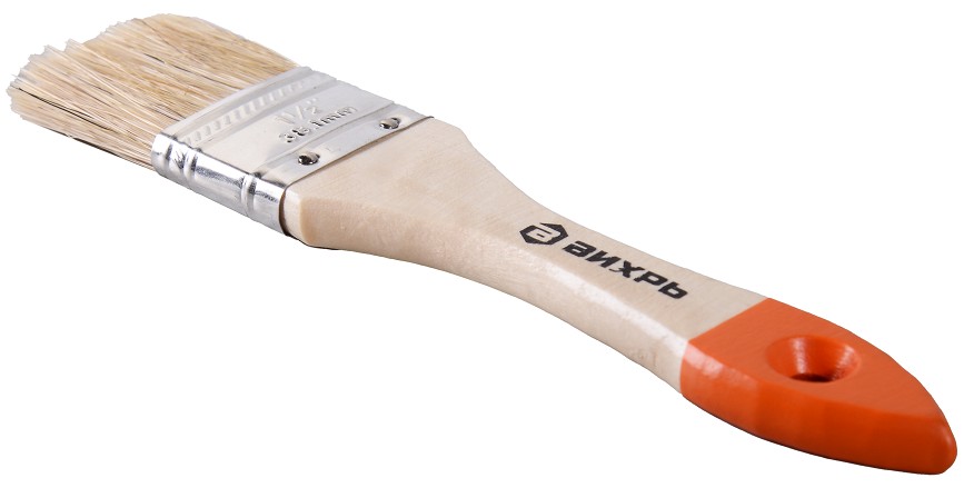 Кисть флейцевая ВИХРЬ 38 мм 1,5'' стандарт натуральная щетина 73/3/4/2 - изображение 2
