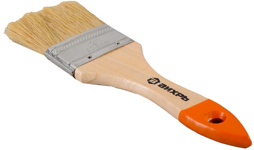 Кисть флейцевая ВИХРЬ 50 мм 2'' стандарт натуральная щетина 73/3/4/3