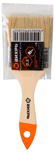 Кисть флейцевая ВИХРЬ 63 мм 2,5'' стандарт натуральная щетина 73/3/4/4 - изображение 2