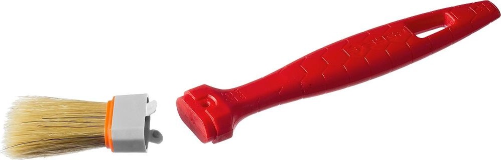 Кисть флейцевая ЗУБР СТАНДАРТ плоская натуральная щетина, пластмассовая ручка, 1 01015-025 - изображение 2