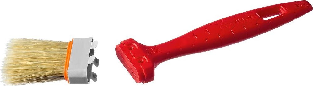Кисть флейцевая ЗУБР СТАНДАРТ плоская натуральная щетина, пластмассовая ручка, 1 01015-038 - изображение 2