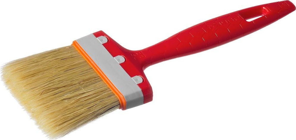 Кисть флейцевая ЗУБР СТАНДАРТ плоская натуральная щетина, пластмассовая ручка, 3 01015-075