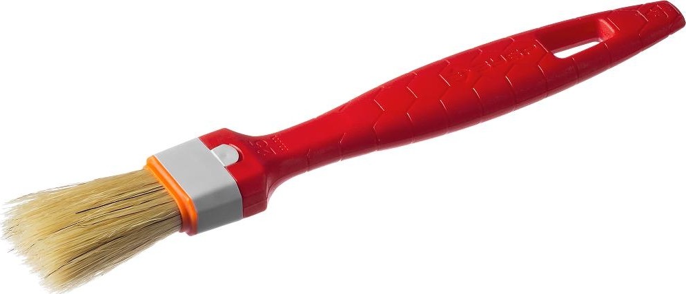 Кисть флейцевая ЗУБР СТАНДАРТ плоская натуральная щетина, пластмассовая ручка, 1 01015-025