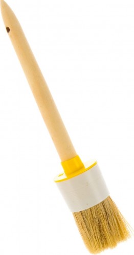 Кисть круглая Biber Стандарт 31187 натур. щетина, дер. рукоятка, 55мм Тов-001901