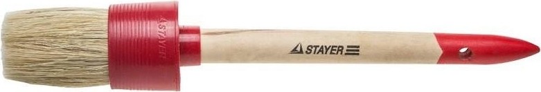 Кисть круглая STAYER MASTER светлая натурал. щетина, пластм. корпус, деревян.  0141-55