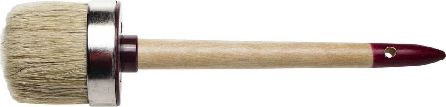 Кисть круглая ЗУБР МАСТЕР светлая щетина, деревянная ручка, №20х65мм 01501-65