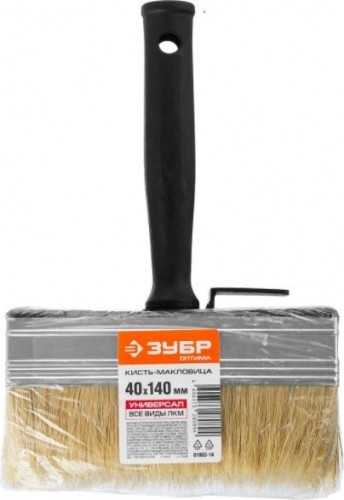 Кисть макловица ЗУБР ОПТИМА светлая щетина, пластмассовый корпус, 40х140мм 01802-14 - изображение 2