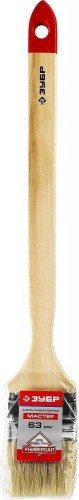 Кисть радиаторная ЗУБР МАСТЕР угловая светлая натуральная щетина, деревянная руч 01041-063 - изображение 2