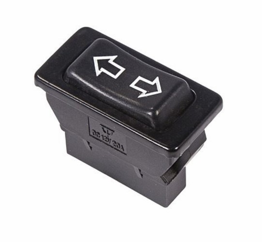 Клавиша стеклоподъемника REXANT 12V 20А (5с) (ON)-OFF-(ON) черная (ASW-01) ( уп.10 штук ) 36-4410