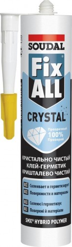 Клей-герметик SOUDAL FIX ALL CRYSTAL прозрачный 119130 119130