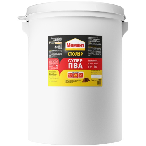 Клей МОМЕНТ Столяр SUPER PVA для паркета и ламината (ведро 30 кг.) 778010
