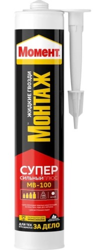 Клей монтажный МОМЕНТ Суперсильный Плюс белый 380 г 3040158 Б0068959