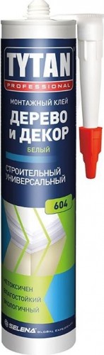 Клей монтажный Tytan Дерево и Декор 604 белый (290мл) тов-213064