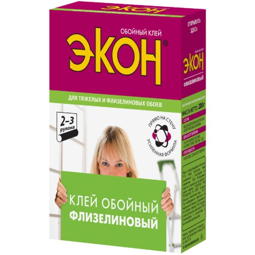 Клей обойный ЭКОН Флизелиновый (200 г) 2077903 Б0023059