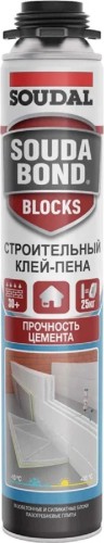 Клей-пена SOUDAL SOUDABOND BLOCKS профессиональный, всесезонный  (750 мл) 199052 199052