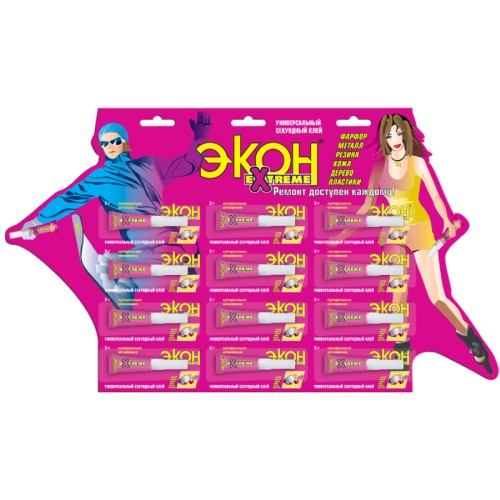 Клей секундный ЭКОН Экстрим (блистер 3 г) 3001039 C0037539 - изображение 2