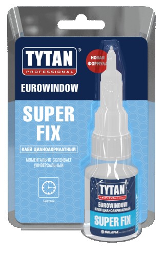 Клей цианоакрилатный Tytan EUROWINDOW Super Fix (20г) Тов-226759