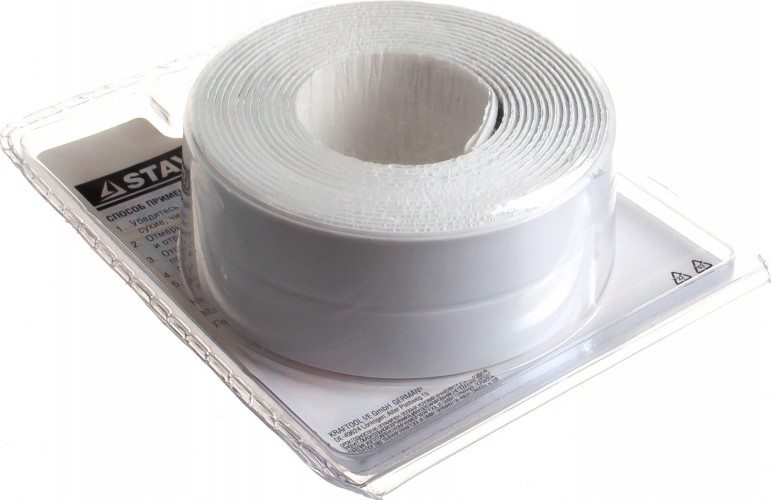 Клеящая лента STAYER MASTER бордюрная для ванн и раковин, profi, профиль l, цв 12341-20-20 - изображение 2