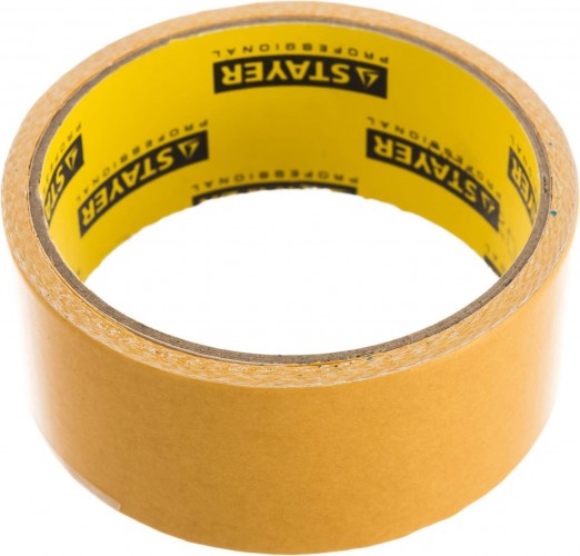 Клеящая лента STAYER PROFESSIONAL двухсторонняя на тканевой основе, 38ммх5м 1217-38-05 - изображение 2