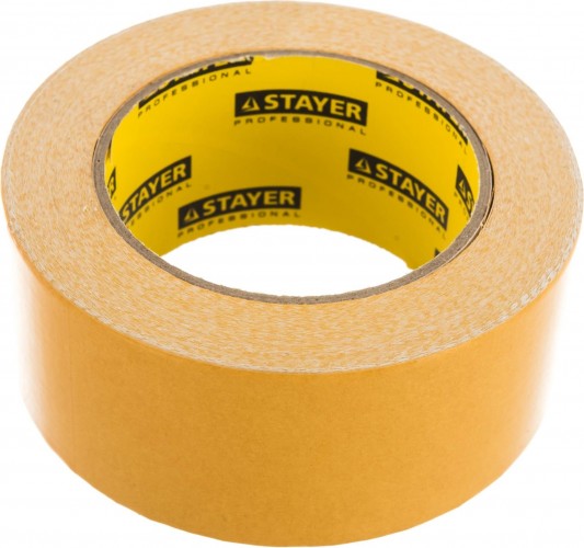 Клеящая лента STAYER PROFESSIONAL двухсторонняя на тканевой основе, 50ммх25м 1217-25 - изображение 2