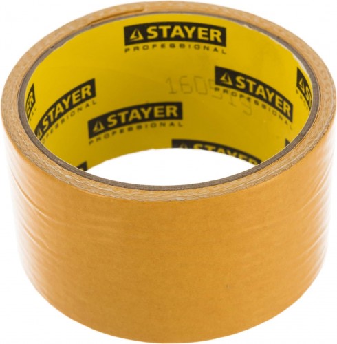 Клеящая лента STAYER PROFESSIONAL двухсторонняя на тканевой основе, 50ммх5м 1217-05 - изображение 2