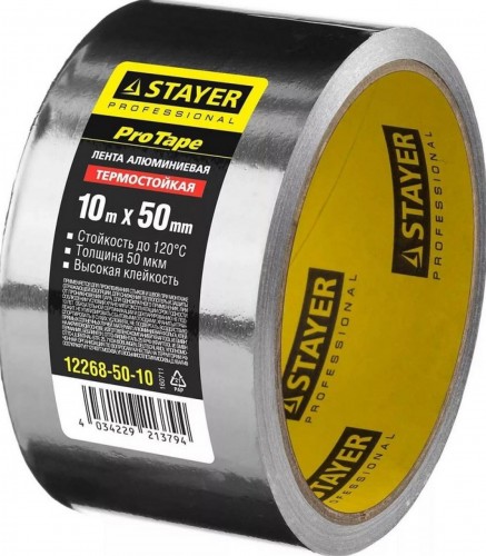 Клеящая лента STAYER PROFESSIONAL до 120°с, 50мкм, 50ммх10м 12268-50-10