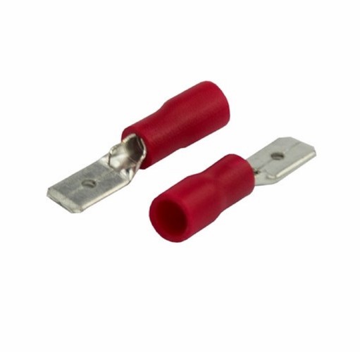 Клемма плоская REXANT 08-0312 ( уп 100 шт ) изолированная РПи-п 1.5-(4.8)/РПИп 1,25-5 08-0312