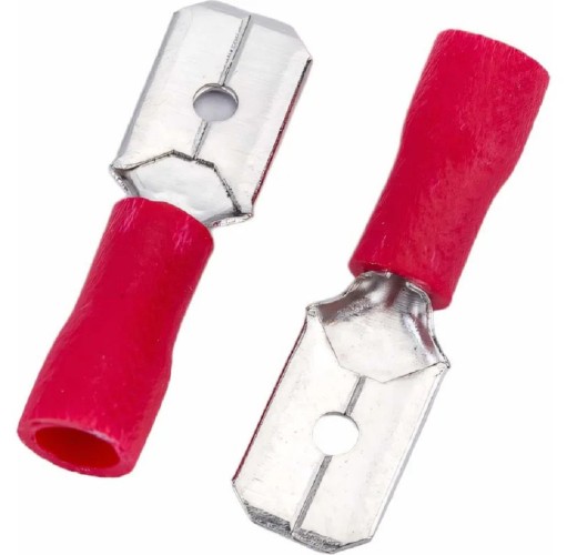 Клемма плоская REXANT 08-0313 ( уп 100 шт ) изолированная РПи-п 1.5-(6.3)/РпИп 1,25-6-0,8 08-0313