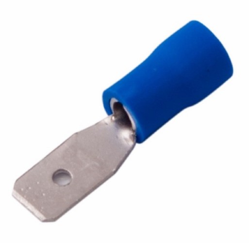 Клемма плоская REXANT 08-0332 ( уп 100 шт ) изолированная РПи-п 2.5-(4.8)/РПИп 2-5-0,8 08-0332