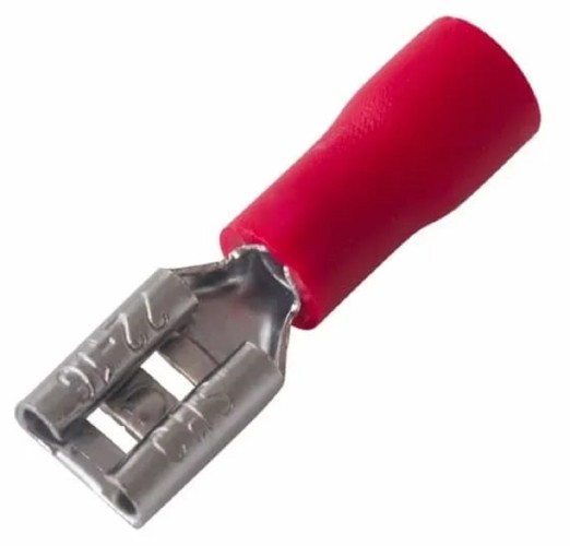 Клемма плоская REXANT 08-0412 ( уп 100 шт ) изолированная РПи-м 1.5-(4.8)/РпИм 1,25-5 08-0412