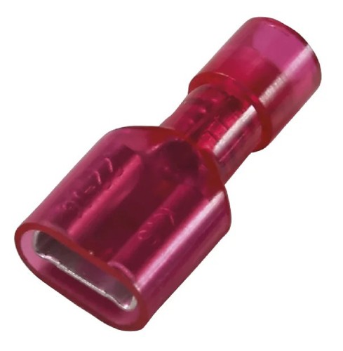 Клемма плоская REXANT 08-0613 ( уп 100 шт ) изолированная в нейлоне РПи-м(н) 1.5-(6.3) 08-0613