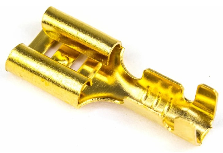 Клемма плоская REXANT 08-0921 ( уп 100 шт ) гнездо 7.5 мм 1-2.5 мм² (РП-м 2.5-(6.3)) 08-0921