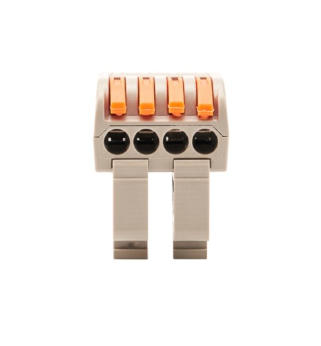 Клемма проходная REXANT СМК 222-424D 4-полюсная,на DIN-рейку (0,08-4 мм²) серая 50шт 07-5237 - изображение 4