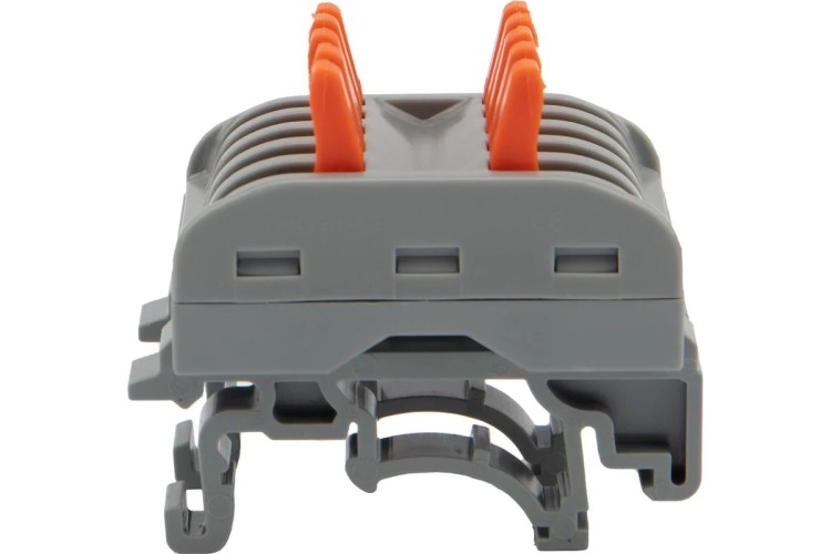 Клемма проходная REXANT СМК 222-425D 5-полюсная, на DIN-рейку (0,08-4 мм²), серая 4шт 07-5236-04 - изображение 2