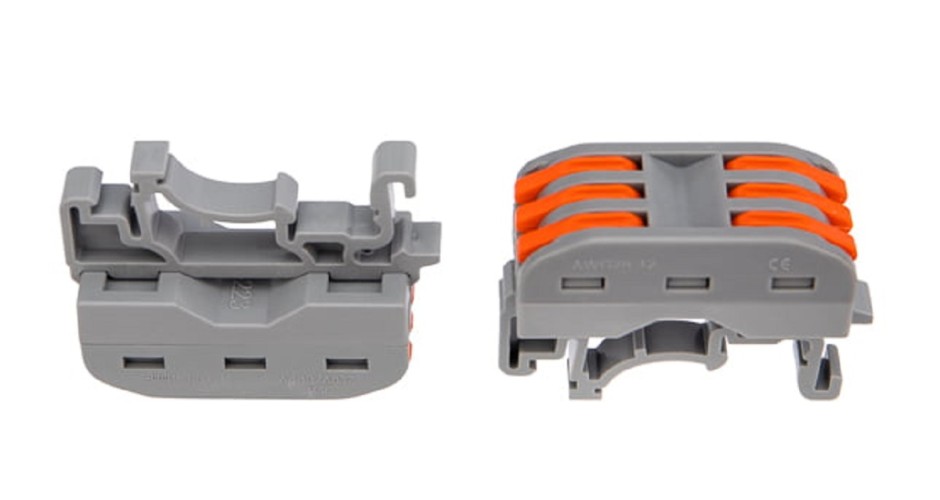Клемма проходная REXANT СМК 222-423D 3-полюсная, на DIN-рейку (0,08-4 мм²) серая 50шт 07-5238 - изображение 3