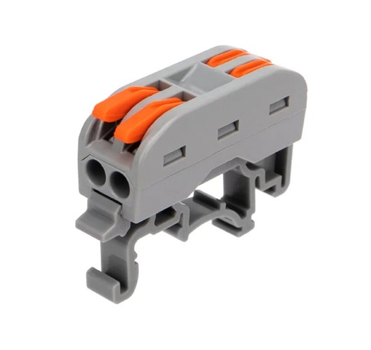 Клемма проходная REXANT СМК 222-422D 2-полюсная, на DIN-рейку (0,08-4 мм²), серая, 5шт 07-5239-05 - изображение 4