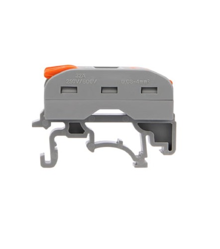 Клемма проходная REXANT СМК 222-423D 3-полюсная, на DIN-рейку (0,08-4 мм²) серая 50шт 07-5238 - изображение 4