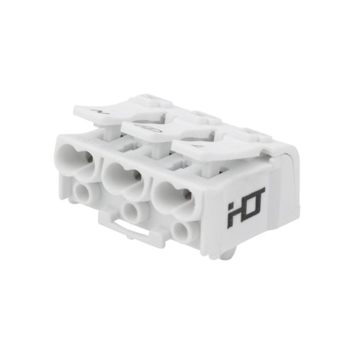 Клемма REXANT 07-6215-1 ( уп 100 шт ) пружинная соединительная КСП 3-полюсная с монтажно 07-6215-1 - изображение 2