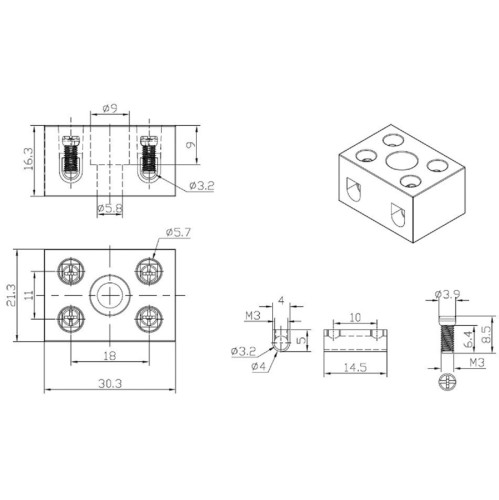 Клемма REXANT 07-6221 керамическая КВ 4 мм² 2 пары контактов (100 шт/уп) 07-6221 - изображение 5