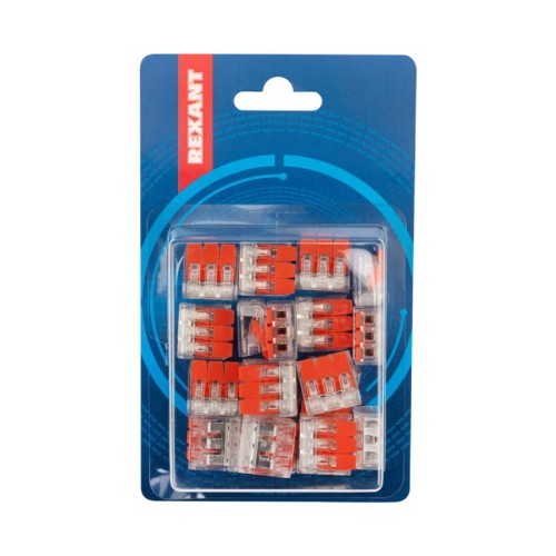 Клемма REXANT СМК 221-413 универсальная компактная 3-проводная до 4,0 мм² 20 07-5203-20 - изображение 4